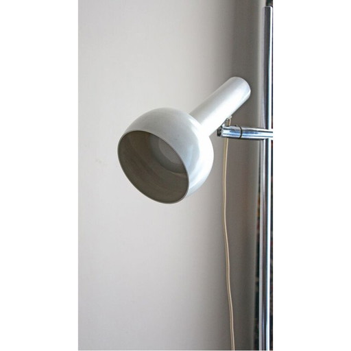 Vintage vloerlamp in wit gelakt metaal, 1970