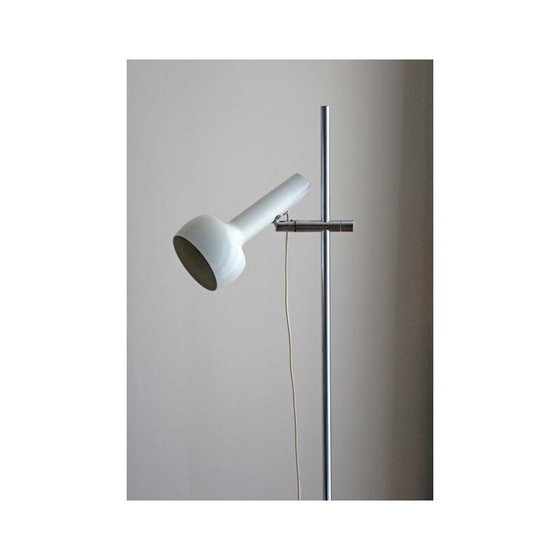 Image 1 of Vintage vloerlamp in wit gelakt metaal, 1970