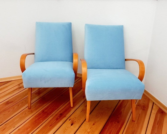 Image 1 of Fauteuils Toegeschreven aan Jaroslav Šmidek voor Ton, Tsjecho-Slowakije, 1960S, Set van 2