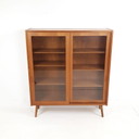 Vintage teakhouten Hundevad Deense vitrinekast | wandkast