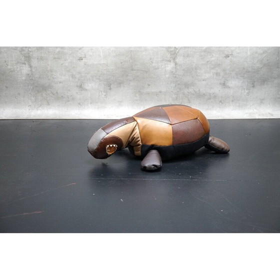 Image 1 of Vintage koeienhuid patchwork schildpad, Duitsland 1960