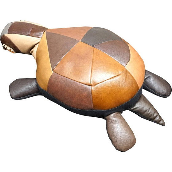 Image 1 of Vintage koeienhuid patchwork schildpad, Duitsland 1960