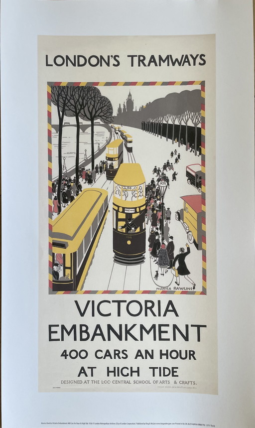 Monica Rawlins Victoria Embankment...,1926, Copyright London Metropolitan Archives, Gedrukt in Groot-Brittannië