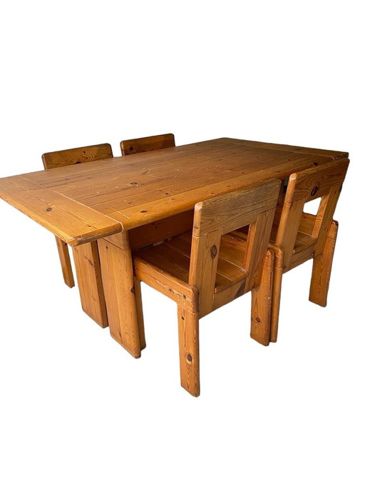 Silvio Coppola Eettafel Met 4 Eetkamerstoelen Voor Fratelli Montina