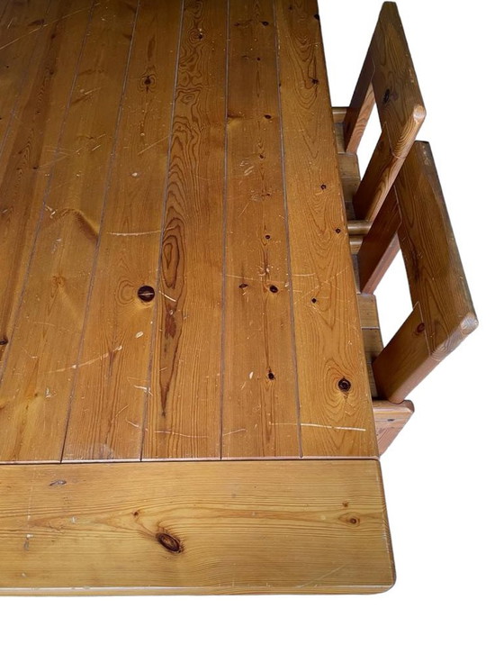 Image 1 of Silvio Coppola Eettafel Met 4 Eetkamerstoelen Voor Fratelli Montina