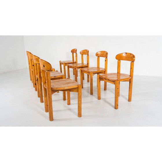 Image 1 of Set van 8 vintage Pitchpin stoelen van Rainer Daumiller, 1970