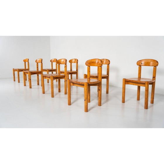 Image 1 of Set van 8 vintage Pitchpin stoelen van Rainer Daumiller, 1970