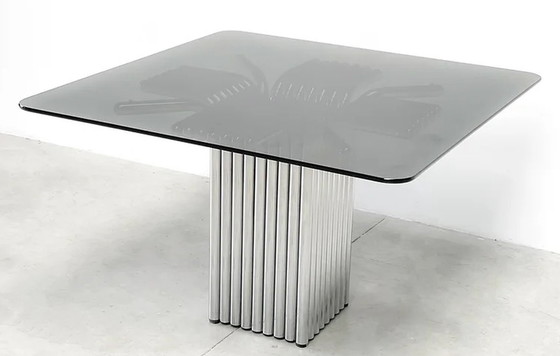 Image 1 of Chromen buisvormige eettafel