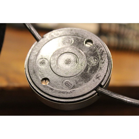 Image 1 of Vintage vloerlamp van verchroomd metaal en gietijzer voor Radice, Italië 1970