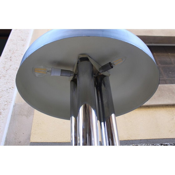 Image 1 of Vintage vloerlamp van verchroomd metaal en gietijzer voor Radice, Italië 1970