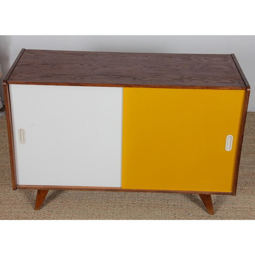 Vintage geel en wit dressoir model U-452 van Jiri Jiroutek, 1960