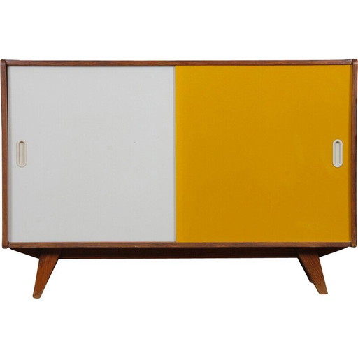 Vintage geel en wit dressoir model U-452 van Jiri Jiroutek, 1960