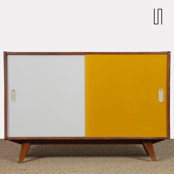 Image 1 of Vintage geel en wit dressoir model U-452 van Jiri Jiroutek, 1960