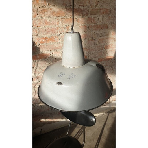 Vintage industriële fabriekshanglamp van Wilkasy A23, jaren 1960