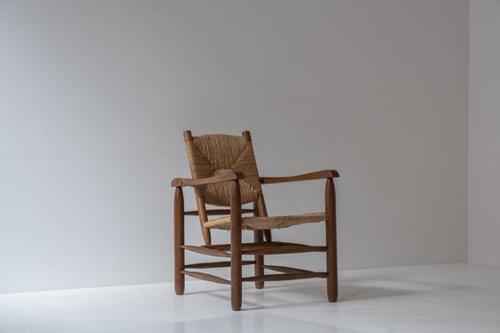 Image 1 of Zeldzaam paar fauteuils model 'Chamrousse' van Charlotte Perriand voor Steph Simon, Frankrijk 1940.