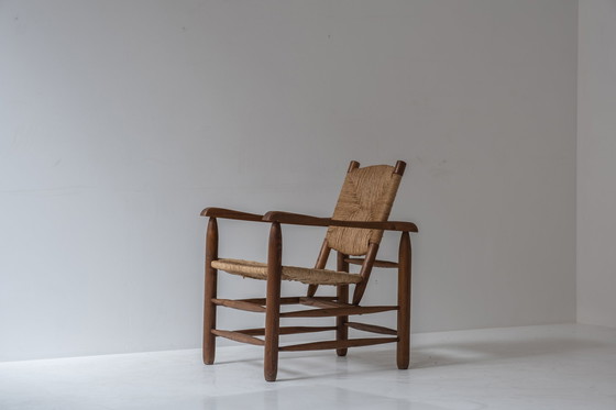 Image 1 of Zeldzaam paar fauteuils model 'Chamrousse' van Charlotte Perriand voor Steph Simon, Frankrijk 1940.