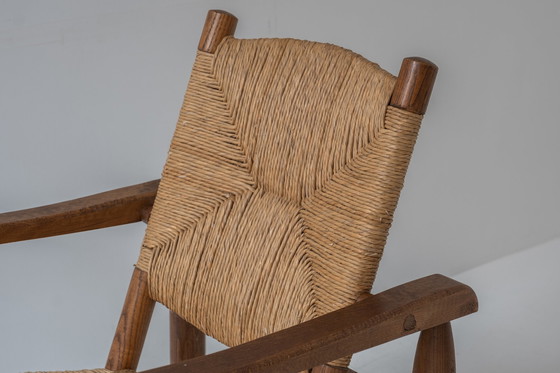 Image 1 of Zeldzaam paar fauteuils model 'Chamrousse' van Charlotte Perriand voor Steph Simon, Frankrijk 1940.