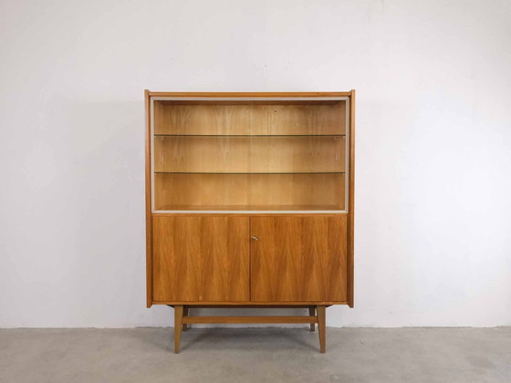 Image 1 of Vintage vitrinekast highboard 50s 60s Midcentury