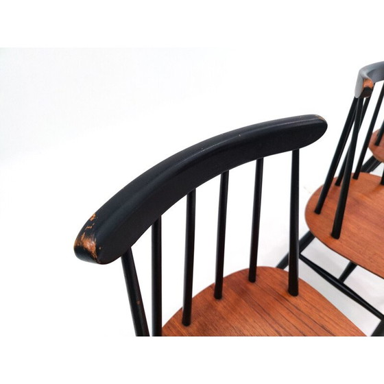 Image 1 of Set van 6 vintage "Fanett" stoelen van Ilmari Tapiovaara voor Edsby Verken, 1960