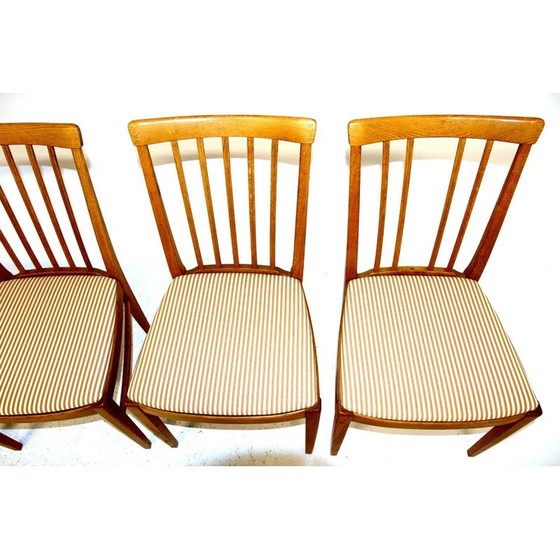 Image 1 of Set van 4 eikenhouten stoelen van Carl Malmsten, Zweden 1970