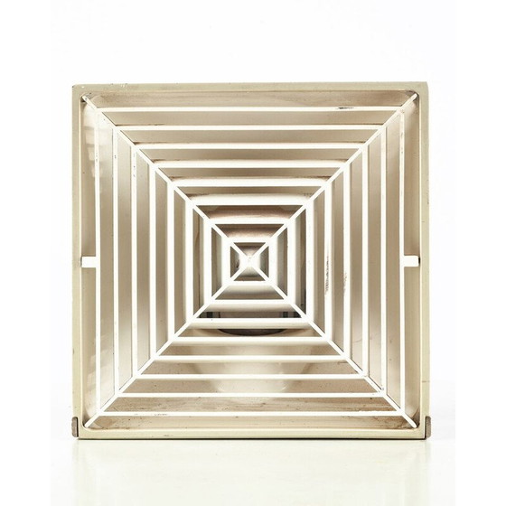 Image 1 of Paar vintage vierkante metalen bedlampjes van Staff, 1960