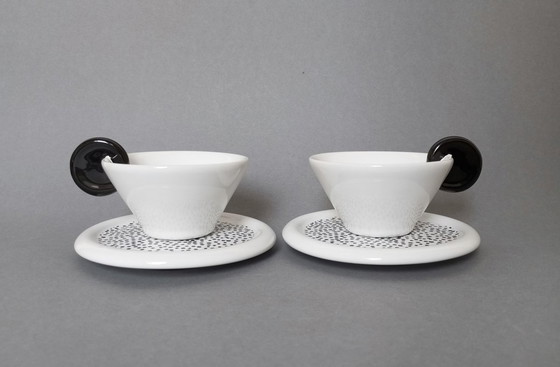 Image 1 of Massimo Materassi Postmodern Koffiekopje Paar, 1985 Mas Italië