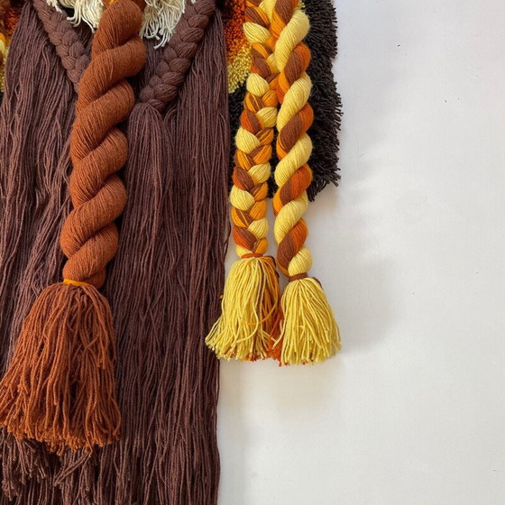 Image 1 of Vintage wandkleed van macrame en polyacrylwol voor Desso Studio, Nederland 1970