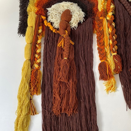 Image 1 of Vintage wandkleed van macrame en polyacrylwol voor Desso Studio, Nederland 1970