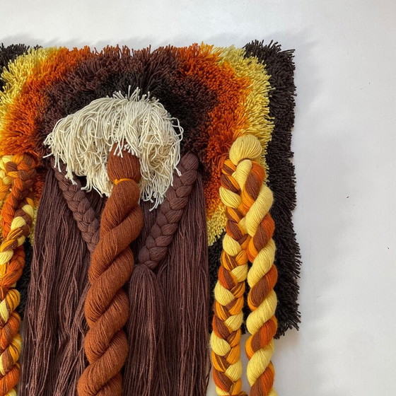 Image 1 of Vintage wandkleed van macrame en polyacrylwol voor Desso Studio, Nederland 1970