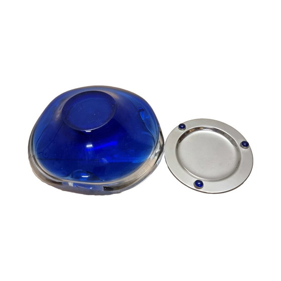 Image 1 of Blauw Glazen Murano Schaaltje