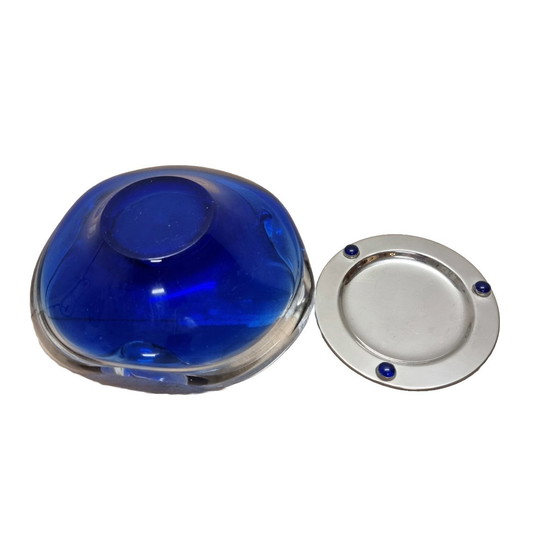 Image 1 of Blauw Glazen Murano Schaaltje