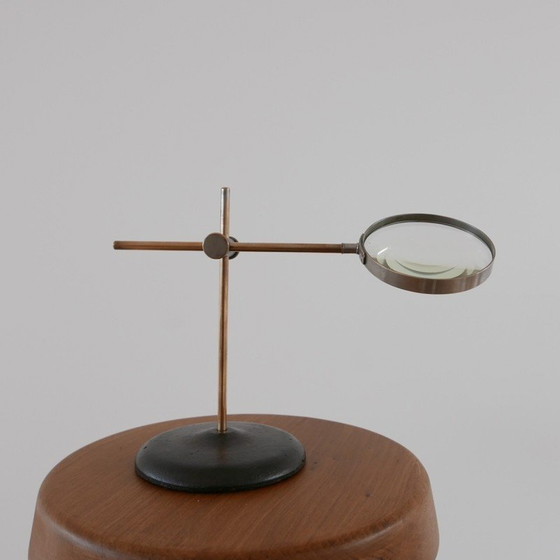 Image 1 of Vintage messing bureaublad lens decoratief curiosum, Engeland 1920