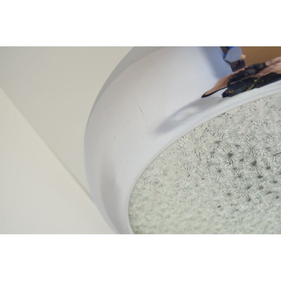 Image 1 of Vintage chroom en glazen Ufo ophanging door Josef Hurka, Tsjecho-Slowakije 1940