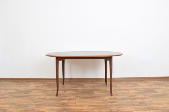 Image 1 of Mid Century Zweedse teakhouten tafel model "Ovalen" van Carlm Malmsten voor Mobel Komponerad Av, 1950S.