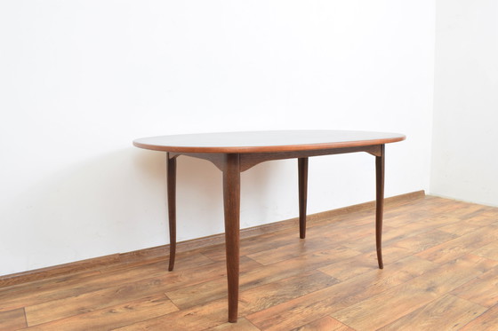 Image 1 of Mid Century Zweedse teakhouten tafel model "Ovalen" van Carlm Malmsten voor Mobel Komponerad Av, 1950S.