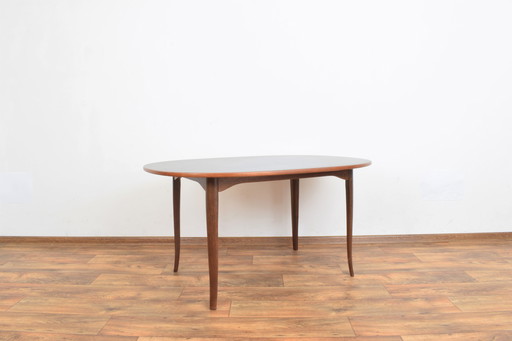 Mid Century Zweedse teakhouten tafel model "Ovalen" van Carlm Malmsten voor Mobel Komponerad Av, 1950S.