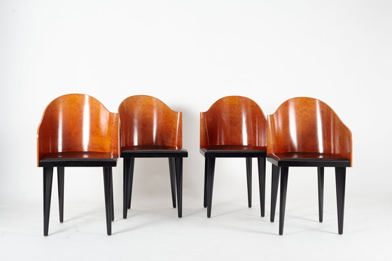 Image 1 of 4 X Saporiti 'Toscana' Chairs By Piero Sartogo