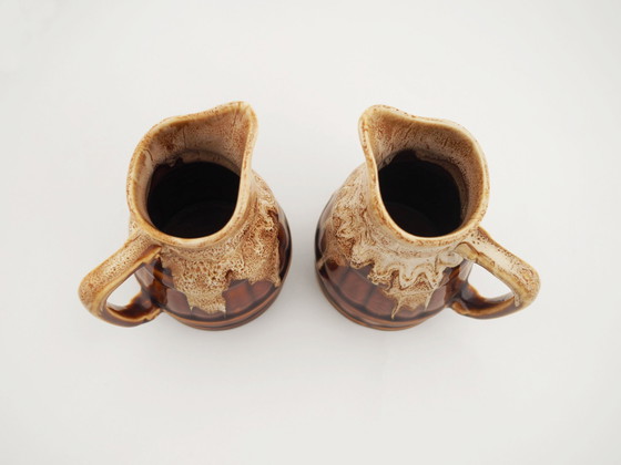 Image 1 of Set crèmespannen van keramiek, Deens ontwerp, 1970S, Productie: Denemarken