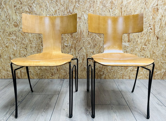 Image 1 of 2x John Hutton En Donghia 'Anziano' Stoelen