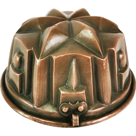 Image 1 of Vintage Art Deco koperen taartdoos, Duitsland 1920