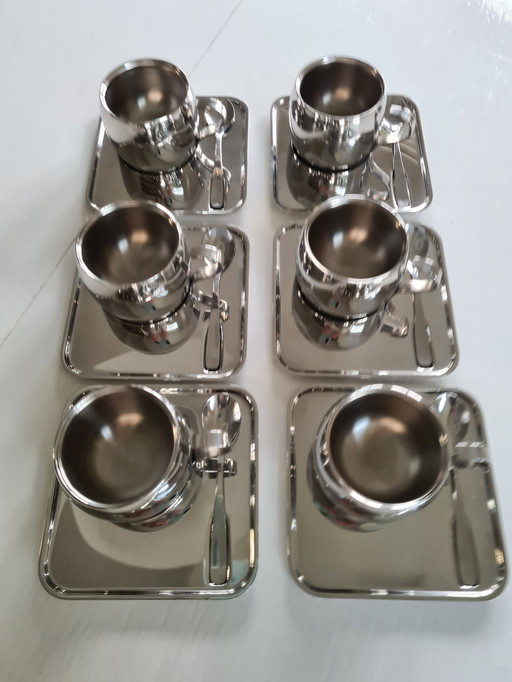 Tramontina Italy Dubbelwandige Espresso Kopjes Set Van 6