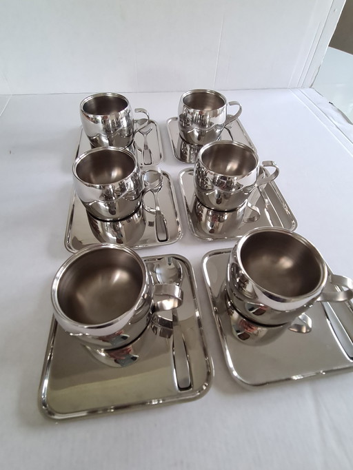 Tramontina Italy Dubbelwandige Espresso Kopjes Set Van 6