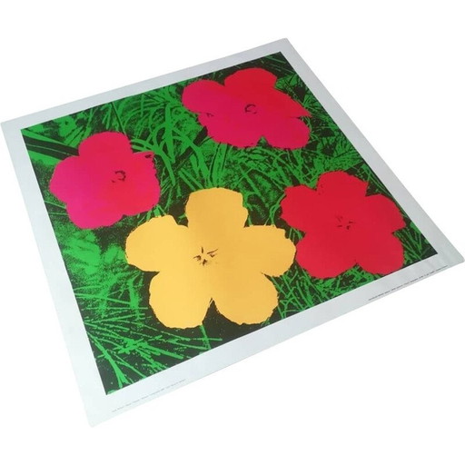 Vintage zeefdruk "Bloemen" van Andy Warhol door Nouvelles Images Editeurs, Frankrijk 1970