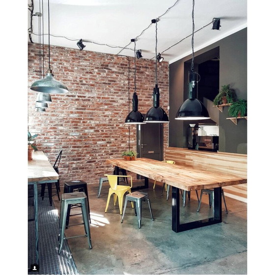 Image 1 of Vintage industriële hanglamp, Polen 1983