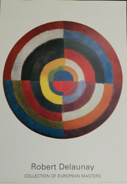 Robert Delaunay: "First Disc, 1912". Groot Formaat Offsetlithografie.