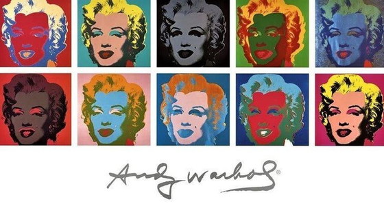 Image 1 of Andy Warhol --Ten Marilyns  --Met Certificaat!!