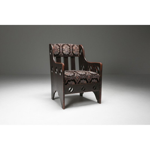 Vintage Rustieke Modernistische Leunstoel 1920