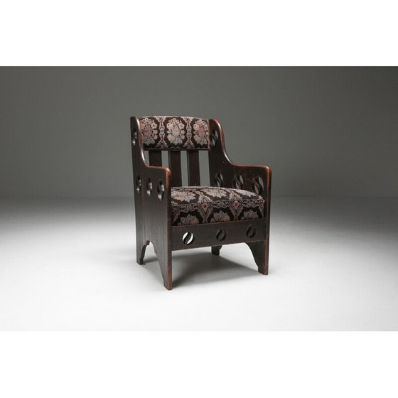 Image 1 of Vintage Rustieke Modernistische Leunstoel 1920