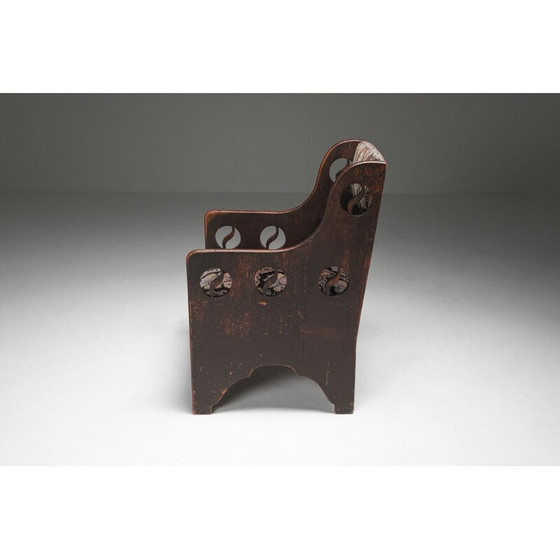 Image 1 of Vintage Rustieke Modernistische Leunstoel 1920