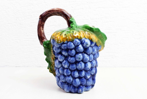 Druifvormige Barbotine Pitcher, Italië 1960